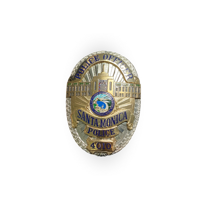 Santa Monica Police Department Badge Pendant Necklace