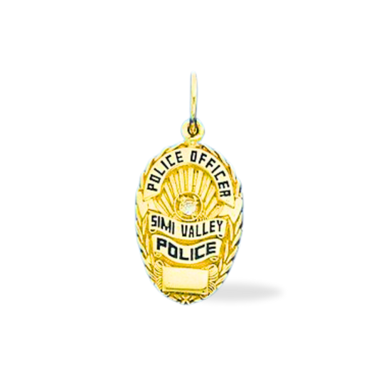 Simi Valley Police Department Small Badge Pendant - Gold