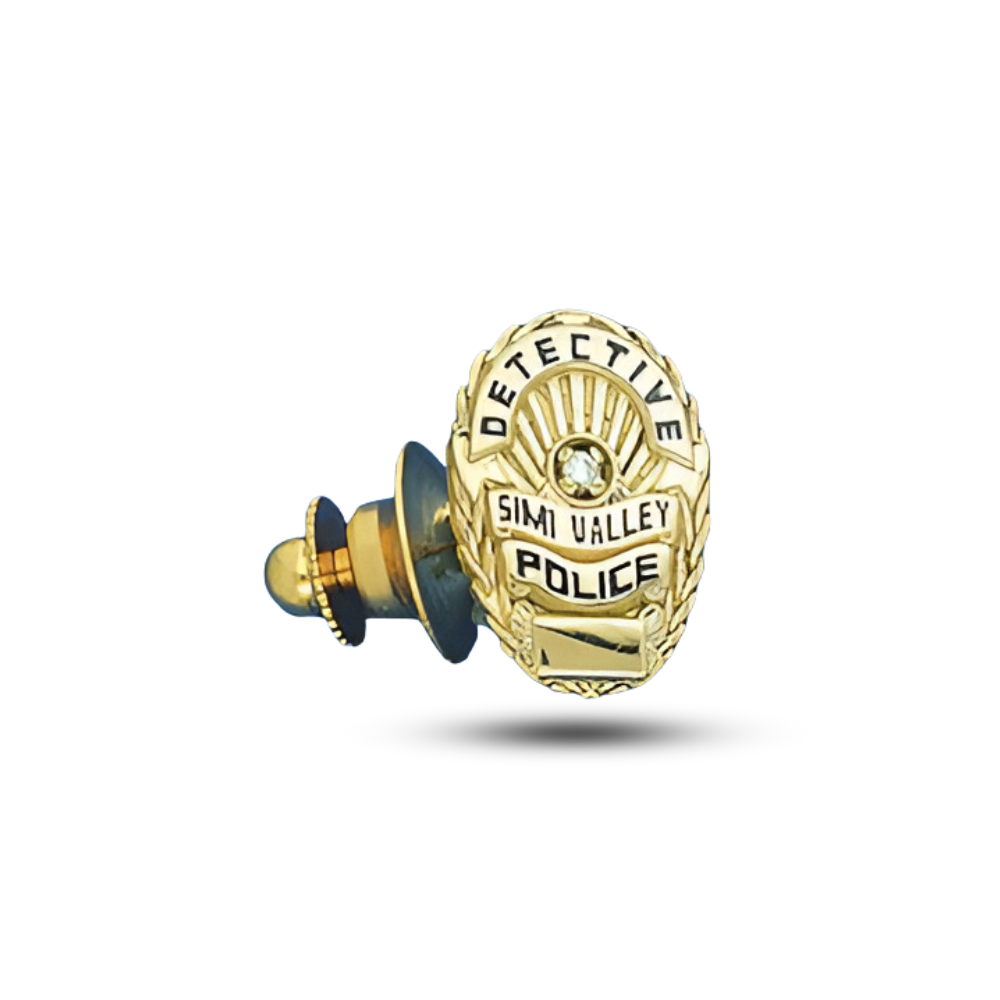 Simi Valley Police Department Badge Tie Tac - Gold