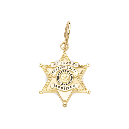 Salem Police Department Medium Badge Pendant - Gold