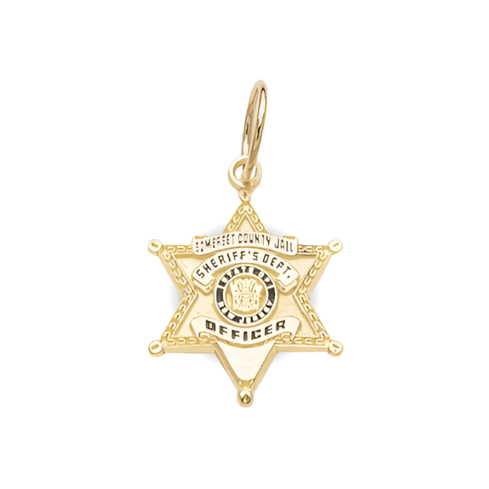 Somerset County Jail Medium Badge Pendant - Gold