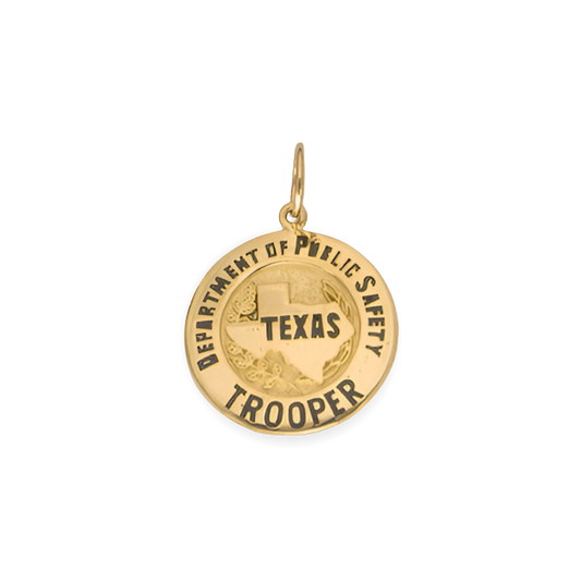 TS Dept. of Public Safety Small Badge Pendant - Gold