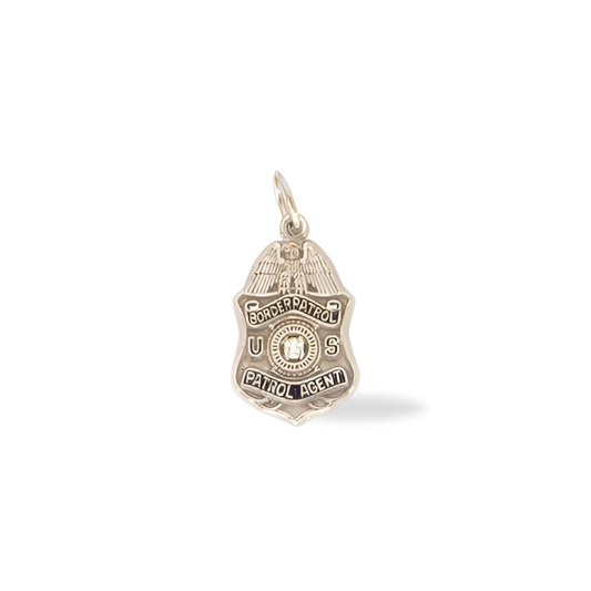 US Border Patrol Small Badge Pendant - Patrol Agent - Gold