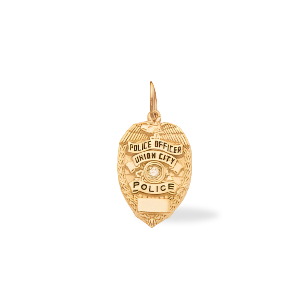Union City Police Department Small Badge Pendant - Gold