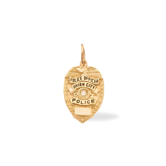 Union City Police Department Small Badge Pendant - Gold