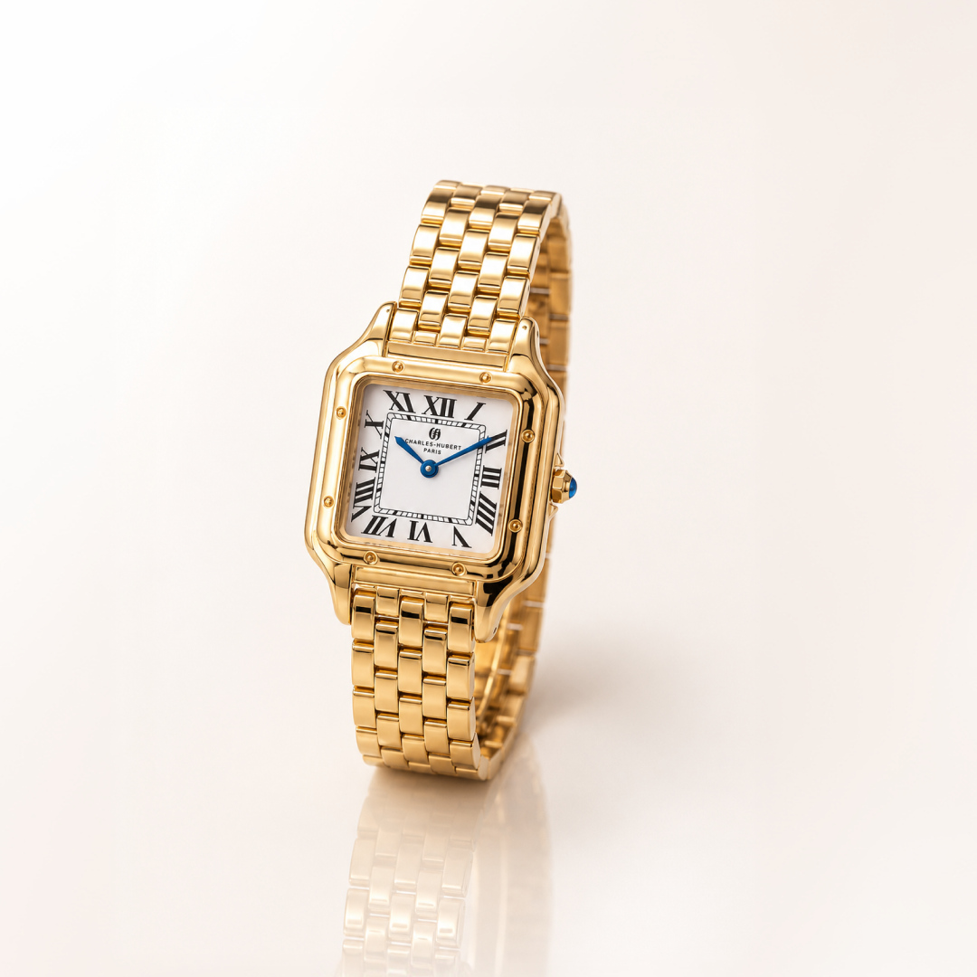 Charles Hubert Gold-Plated Stainless Steel Quartz Watch