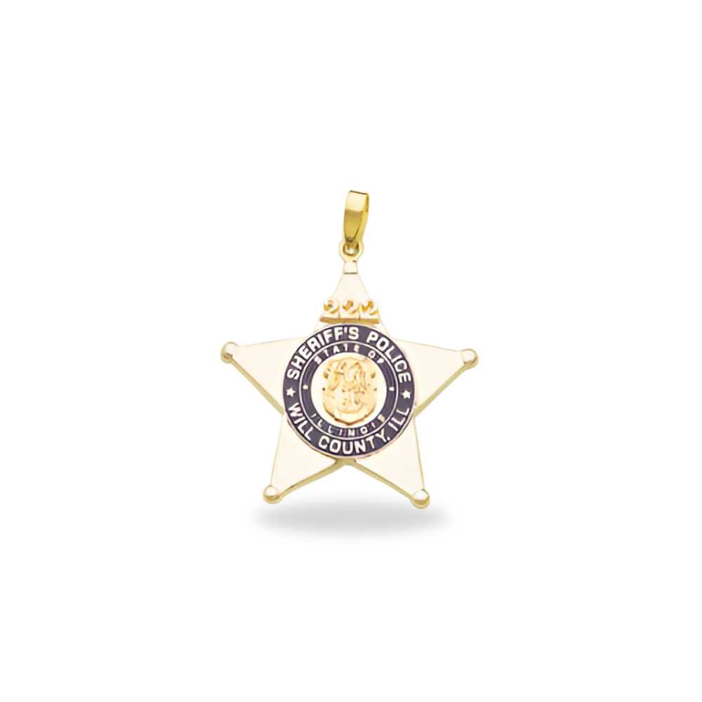 Will County Sheriff Department Pendant - Gold & Two Tone
