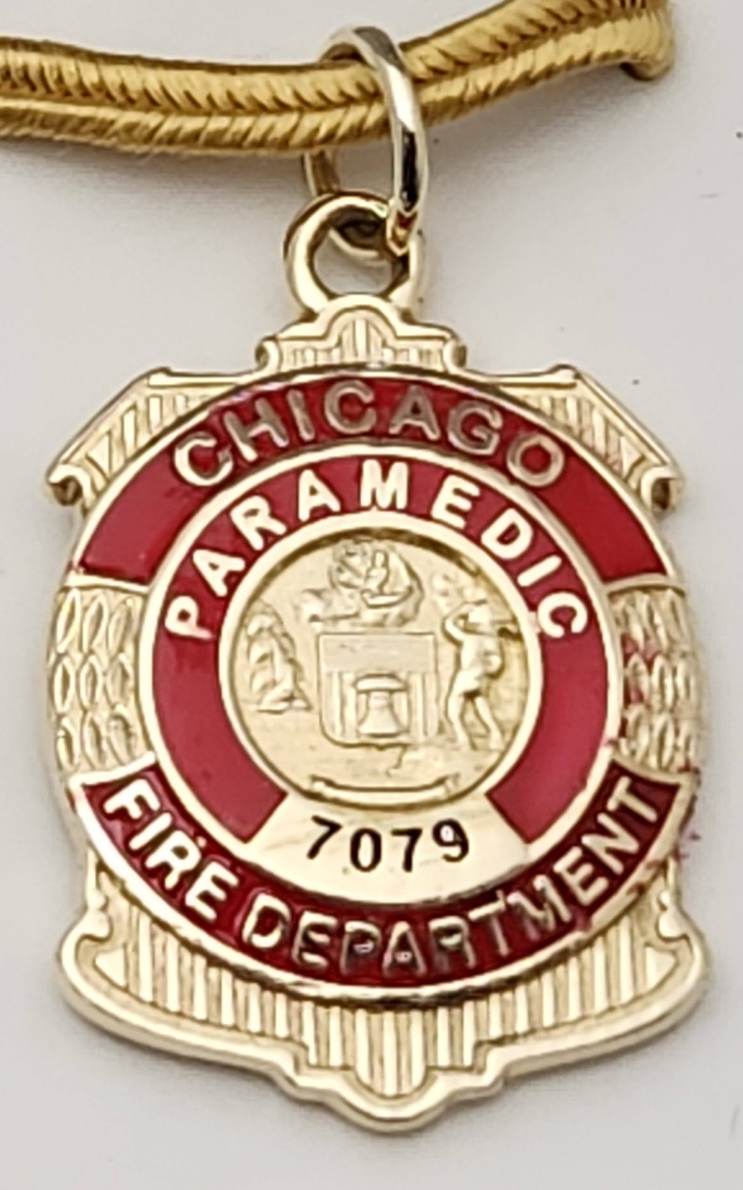 Chicago Fire Department Badge Pendant With Seal