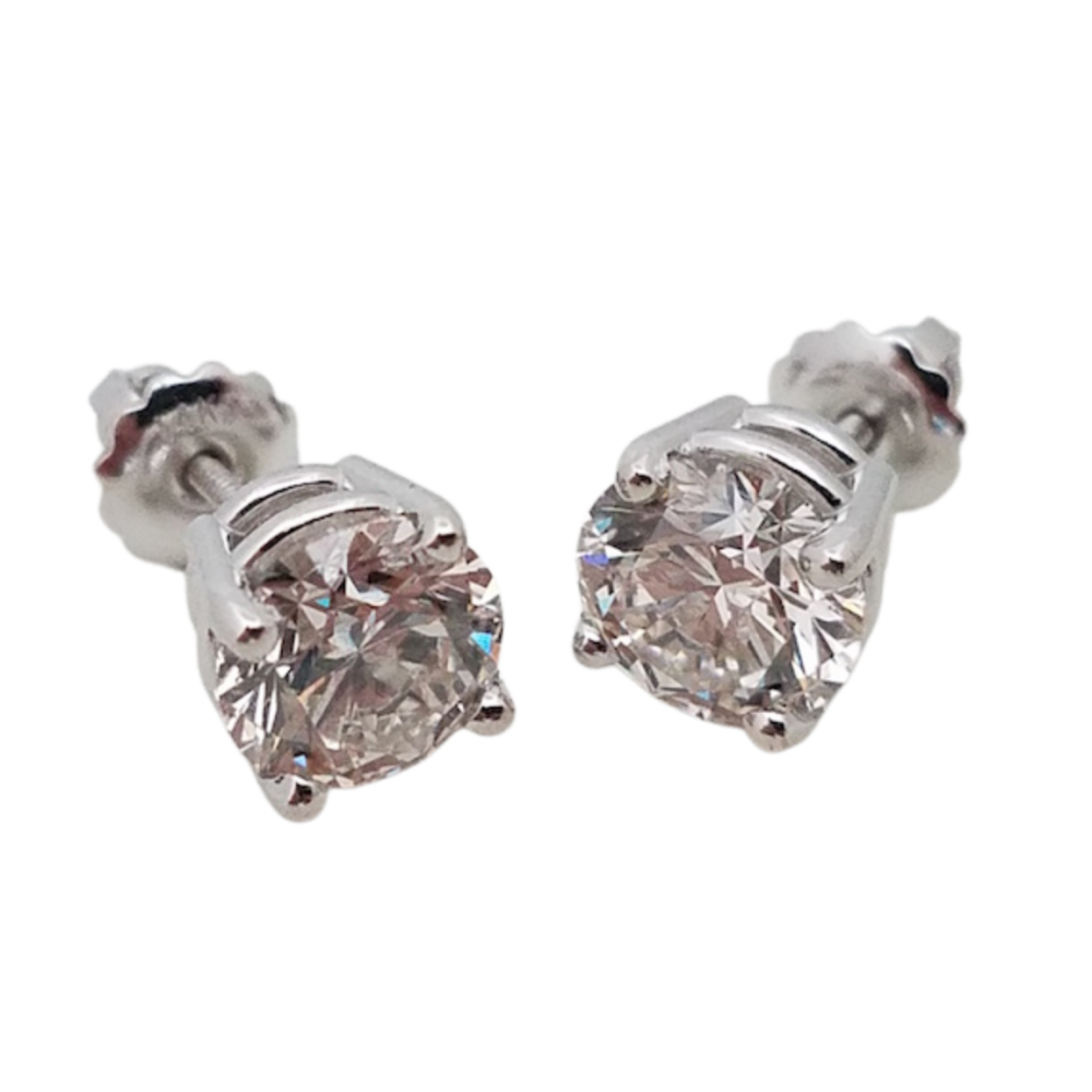 Classic Round Lab-Grown Diamond Stud Earrings