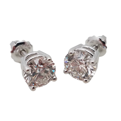 Classic Round Lab-Grown Diamond Stud Earrings