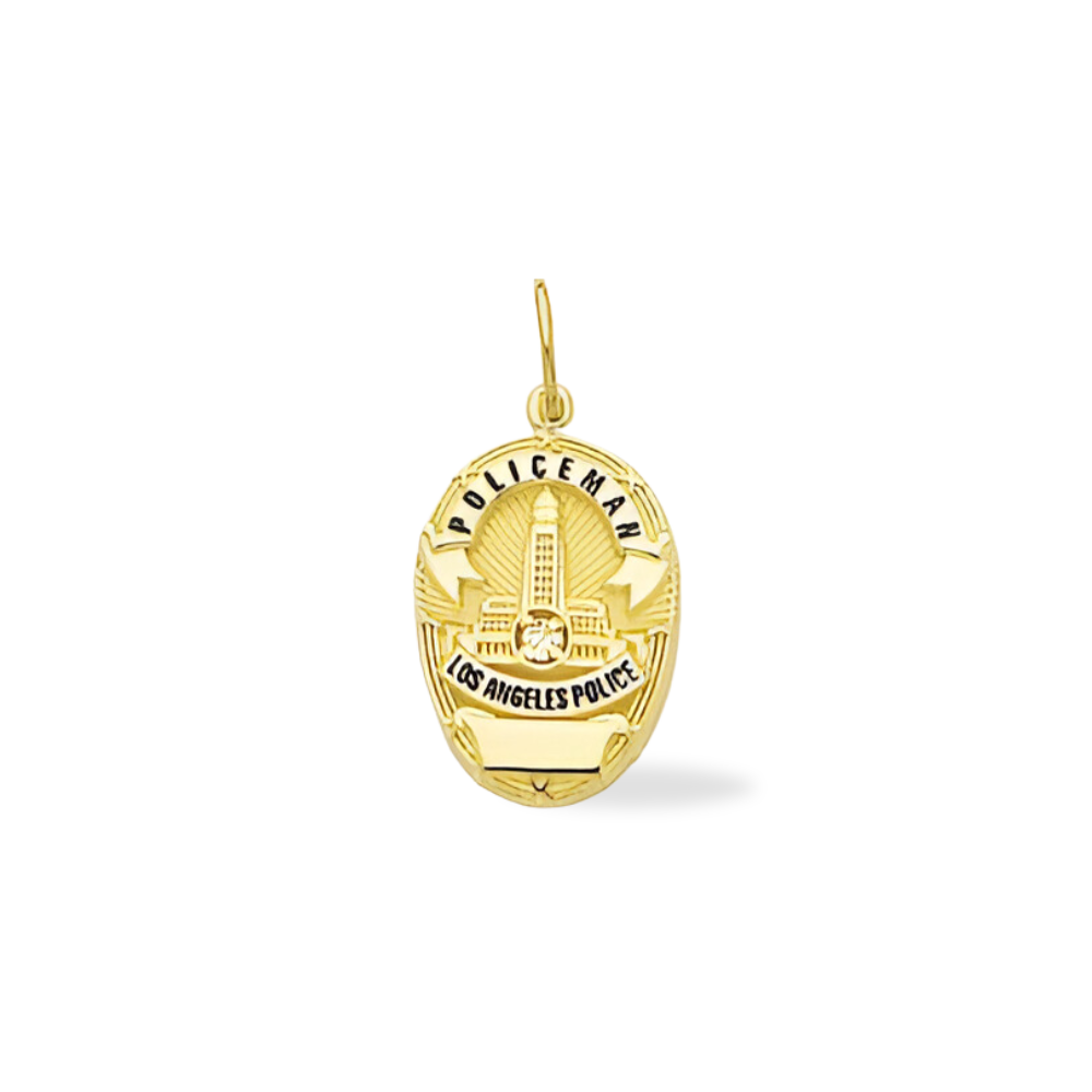 LAPD Sm Badge Pendant - Gold