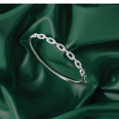 True Origin Lab Grown Diamond VS+ F+ 6.75 in Complete Link Bangle