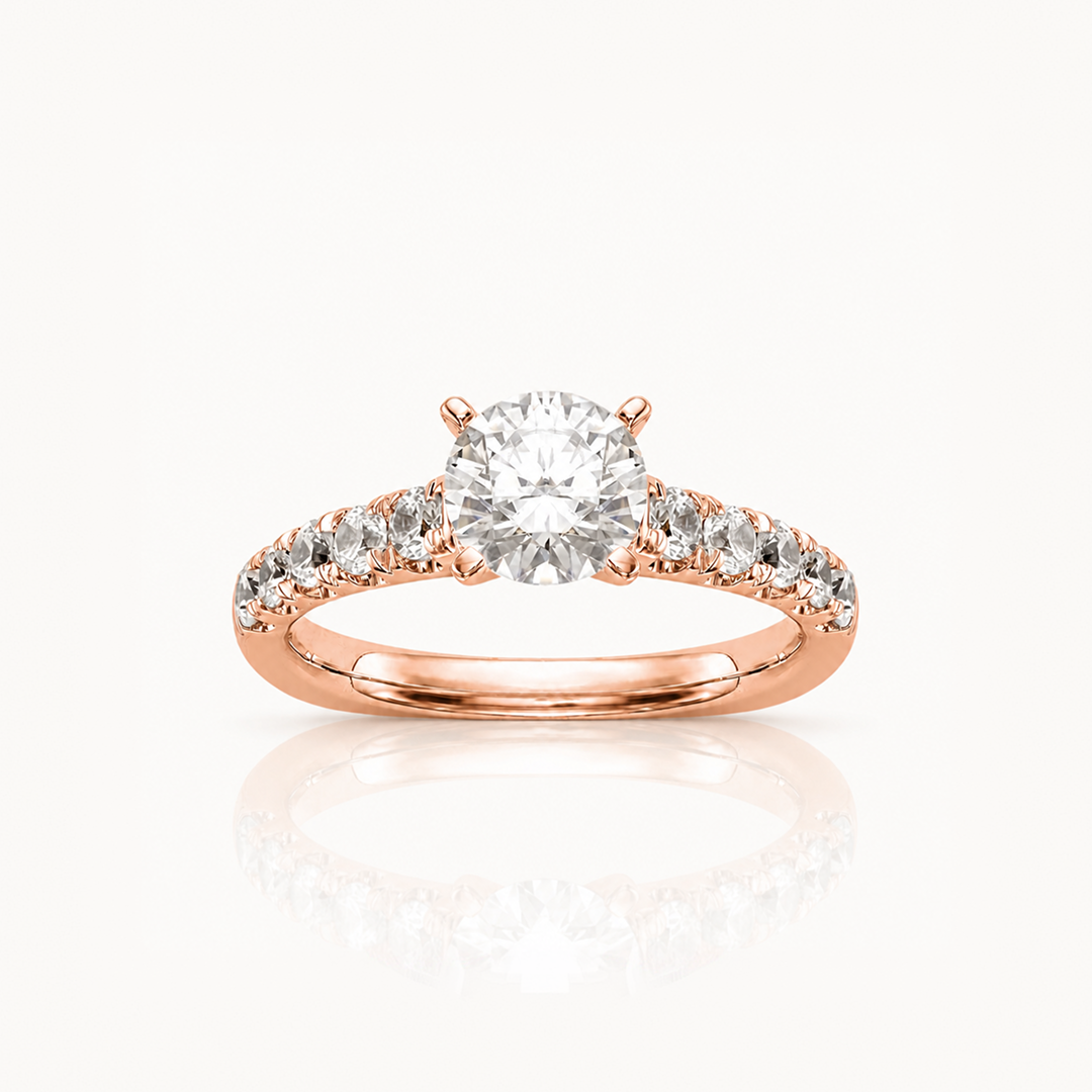 True Origin Lab Grown Diamond VS+ F+ Semi-Mount Peg Set Engagement Ring