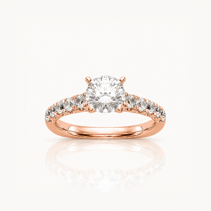 True Origin Lab Grown Diamond VS+ F+ Semi-Mount Peg Set Engagement Ring