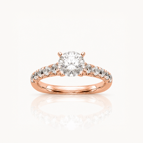 True Origin Lab Grown Diamond VS+ F+ Semi-Mount Peg Set Engagement Ring