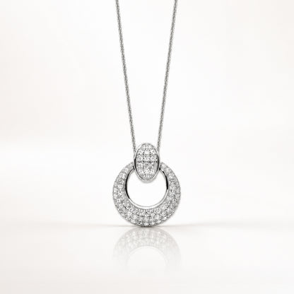 True Origin Lab Grown Diamond VS+ F+ 18 in Complete Circle Pendant Necklace