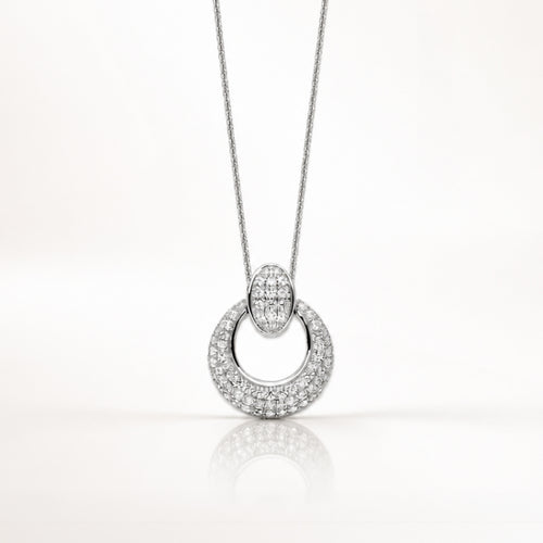 True Origin Lab Grown Diamond VS+ F+ 18 in Complete Circle Pendant Necklace
