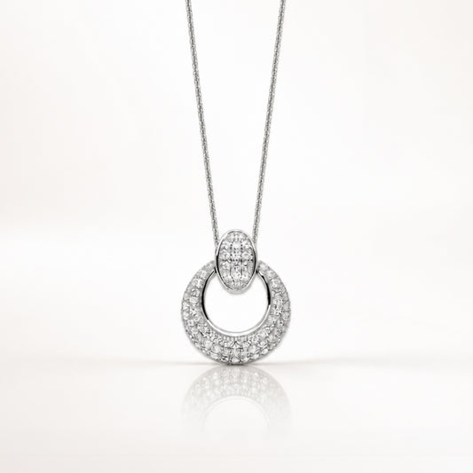 True Origin Lab Grown Diamond VS+ F+ 18 in Complete Circle Pendant Necklace