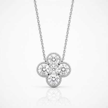 True Origin Lab Grown Diamond VS+ F+ Complete 18 in Bloom Floral Necklace