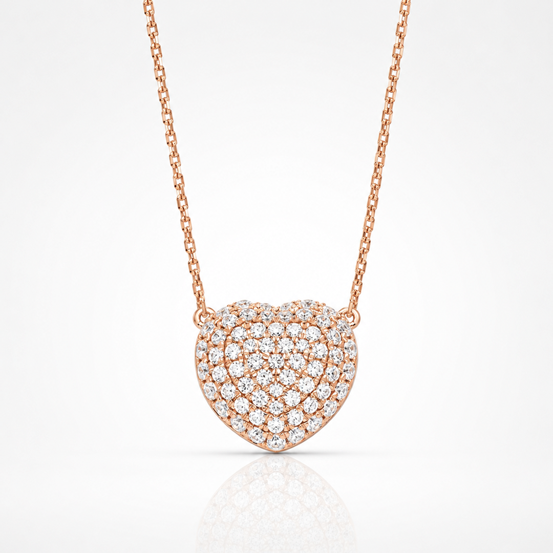 True Origin Lab Grown Diamond VS+ F+ Complete 18 in Heart Necklace