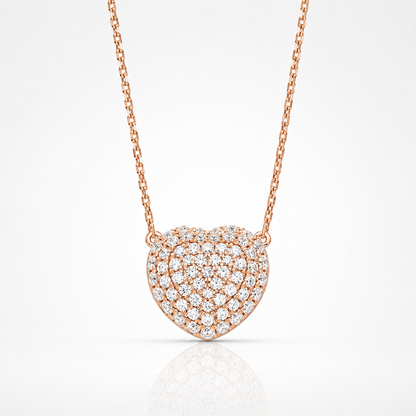 True Origin Lab Grown Diamond VS+ F+ Complete 18 in Heart Necklace