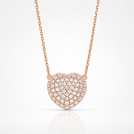 True Origin Lab Grown Diamond VS+ F+ Complete 18 in Heart Necklace