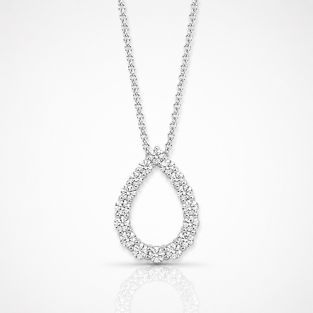 True Origin Lab Grown Diamond VS+ F+ 18 in Complete Teardrop Necklace