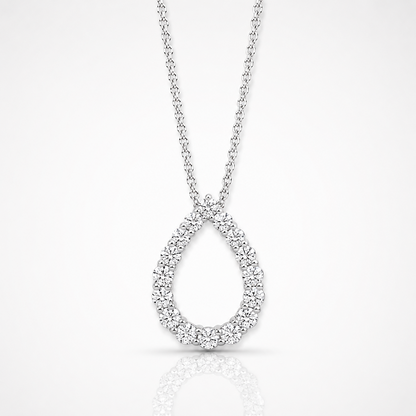 True Origin Lab Grown Diamond VS+ F+ 18 in Complete Teardrop Necklace