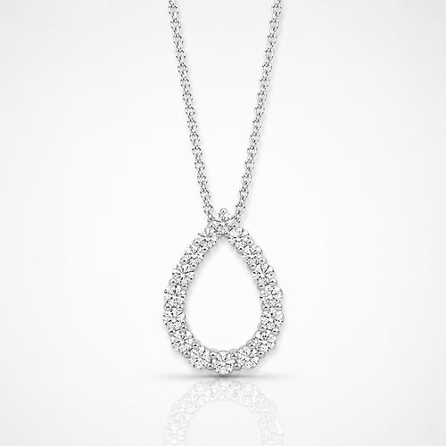 True Origin Lab Grown Diamond VS+ F+ 18 in Complete Teardrop Necklace