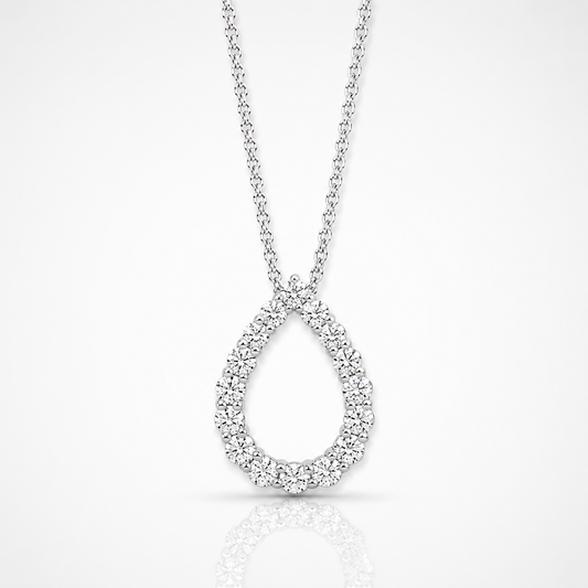 True Origin Lab Grown Diamond VS+ F+ 18 in Complete Teardrop Necklace