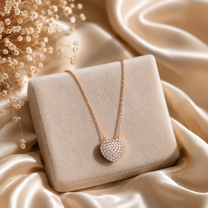 True Origin Lab Grown Diamond VS+ F+ Complete 18 in Heart Necklace