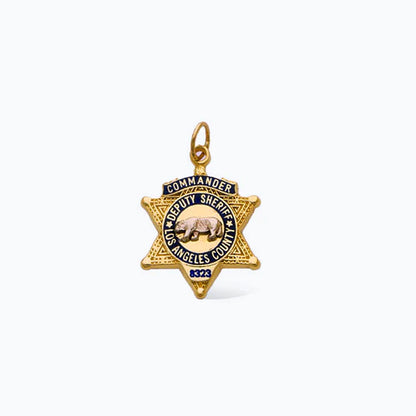 LACSD Star Badge Pendant With Ribbon