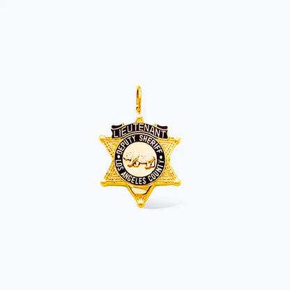 LACSD Star Badge Pendant With Ribbon