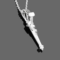 NHRA Top Fuel Dragster Pendant - Silver