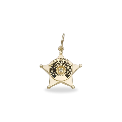 Oaklawn Police Department Medium Badge Pendant - Gold