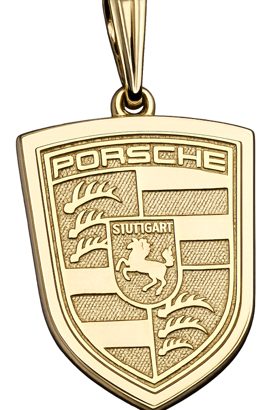 Customizable  Finest Porsche gold & diamond pendant