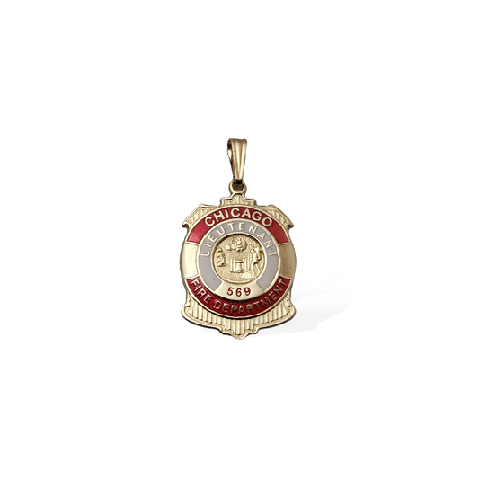 Chicago Fire Department Badge Pendant With Seal