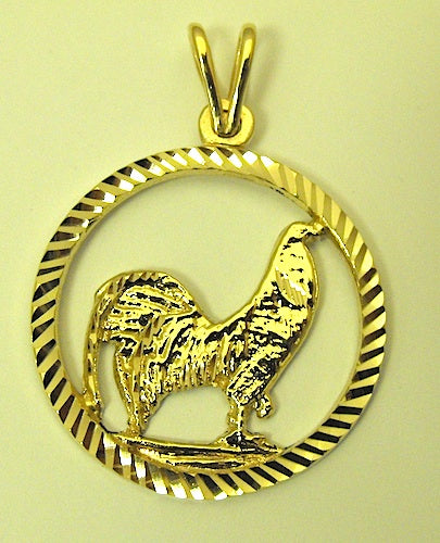 Rooster Pendant - Sterling Silver & Yellow or White Gold