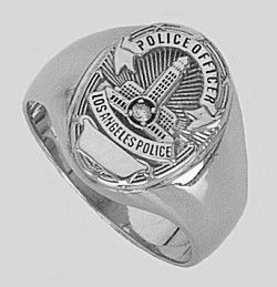 LAPD Med Badge Ring - Insignia's & Gem