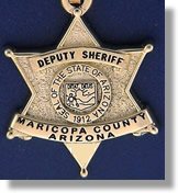 Maricopa County Arizona Deputy Sheriff Badge Pendant