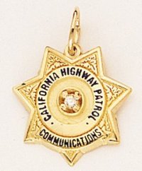California HPD - Badge Pendant - Gold