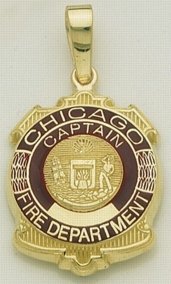 Chicago FD Badge Pendant - Captain (1-1/8)