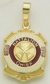 Chicago FD Badge Pendant - Battalion (1-1/8)
