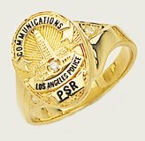 LAPD Badge Ring - Diamond