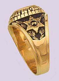 LACSD Classic Badge Ring With Gemstone