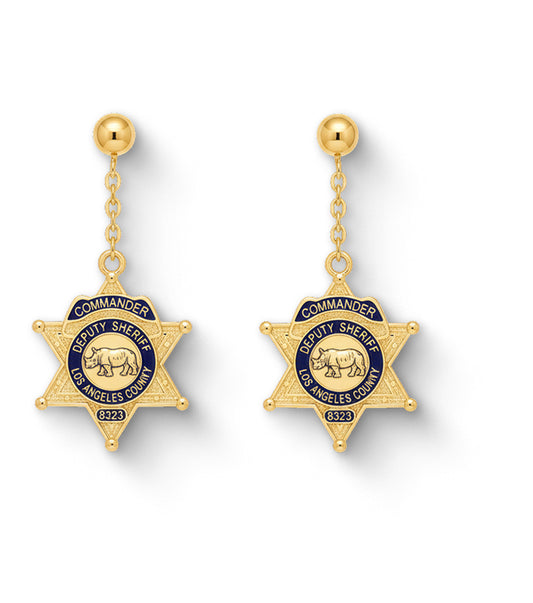 Simi Valley Police Department Dangle Badge Earrings