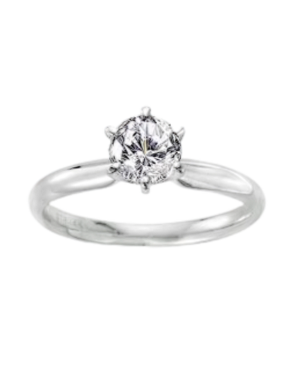 Lab Grown Round Brilliant Solitaire Ring - Diamond