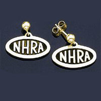 NHRA Oval Logo Earrings - Dangle