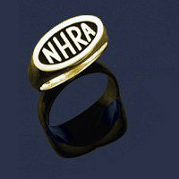 NHRA Men's Classic Logo Ring - Yellow or White Gold