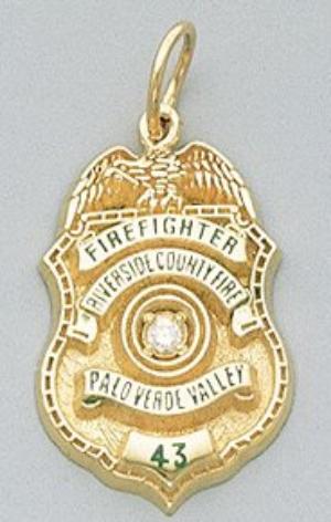 Modesto Police Officer Badge Pendant